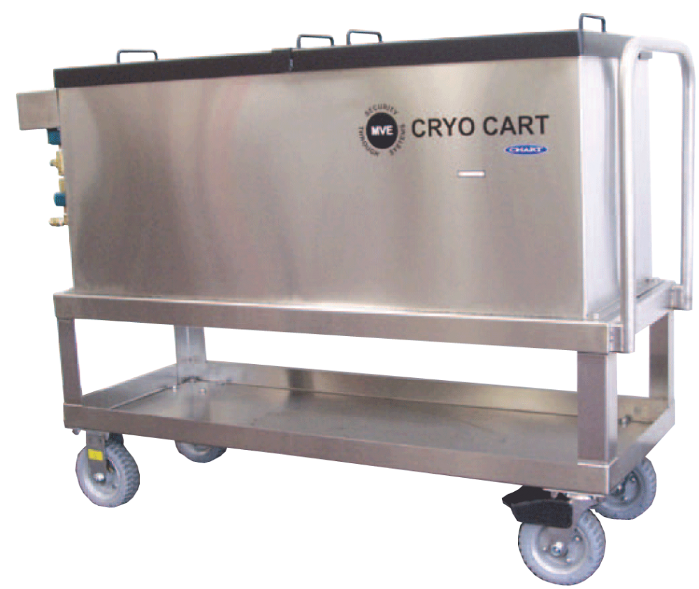 LABREPCO Chart MVE CryoCart Large Capacity LN2 Cryogenic Transfer Cart
