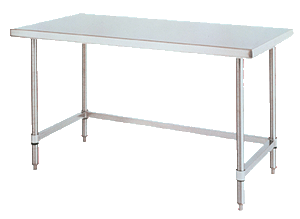 Space Saver 24 Deep Worktables Stainless Steel With 3 Sided