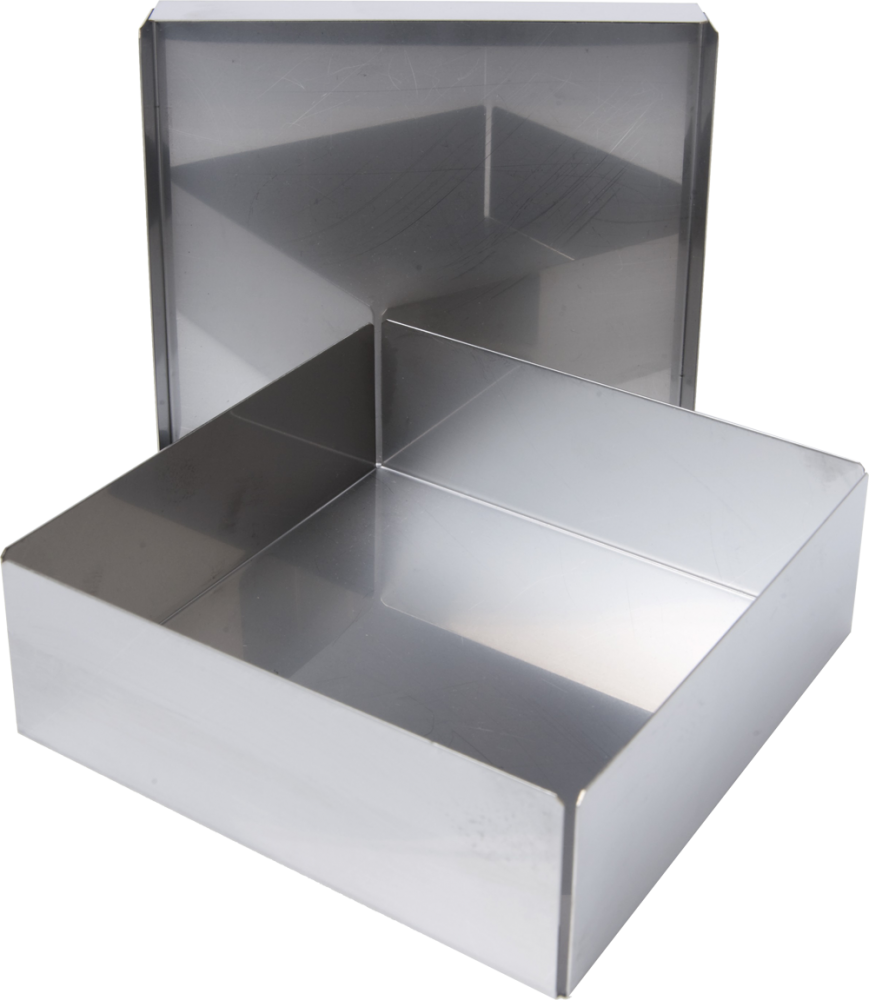 Standard 2 Aluminum Boxes Without Dividers with Shoe-Box Style Lid