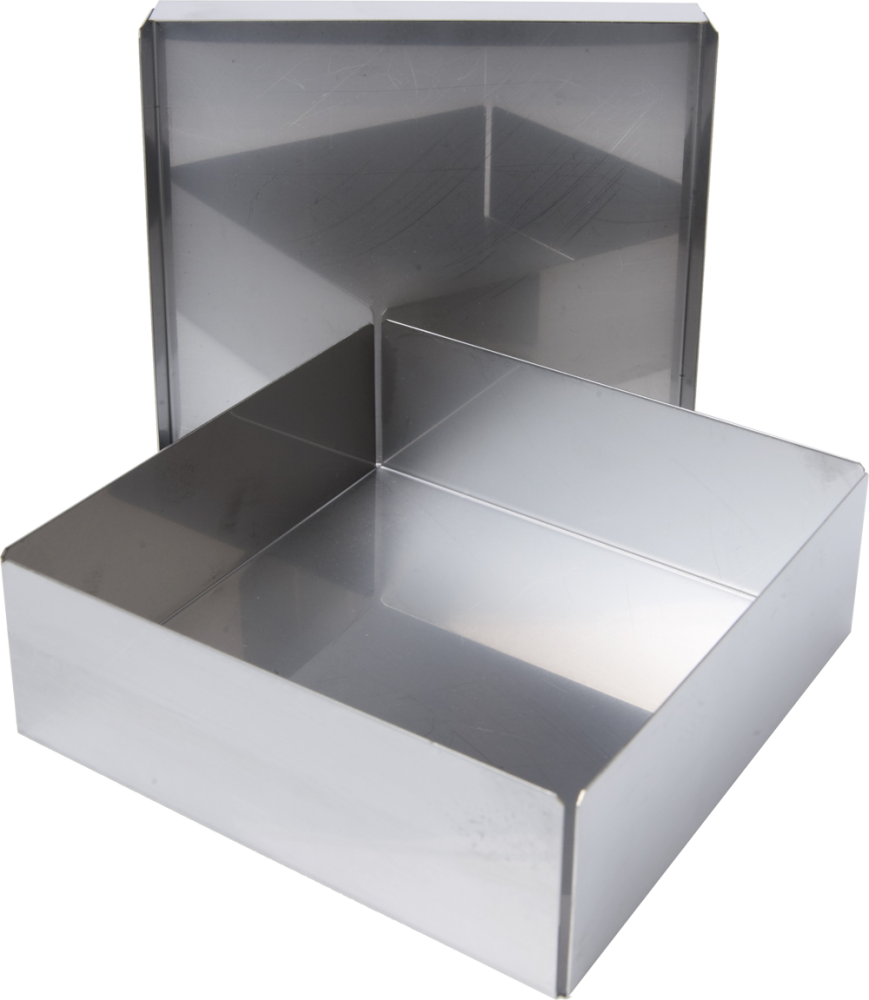 Standard 2 Aluminum Boxes Without Dividers with Shoe-Box Style Lid