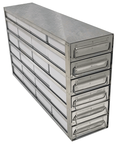 Upright Value Series Freezer Drawer Rack W 2 Fiberboard Boxes