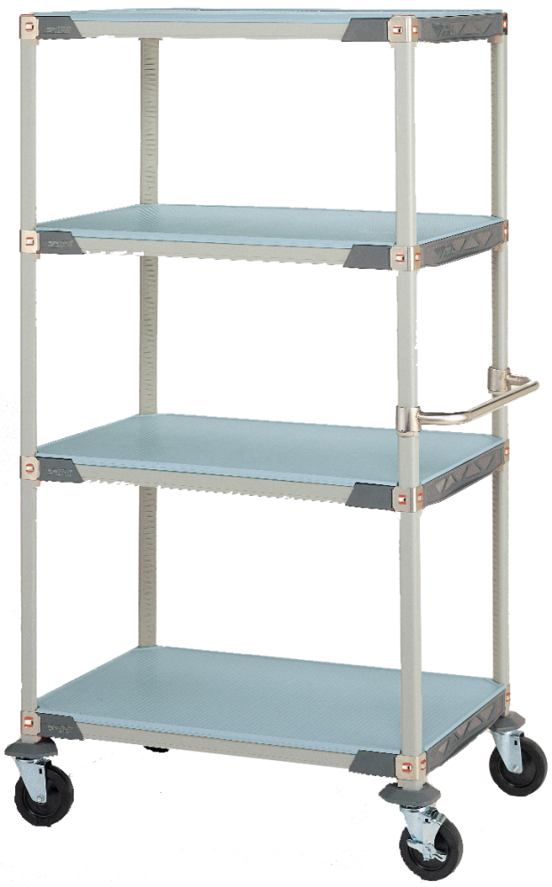 Metromax I Polymer Stem Caster Cart 18 W X 48 L Solid Metromax I Polymer Stem Caster Cart 18 W X 48 L Solid Shelves