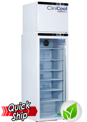 CliniCool© Silver Series 12 Cu. Ft. Dual Temperature Pharmacy Vaccine Medical Refrigerator & Freezer Glass Door