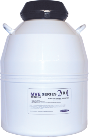 MVE Doble 34 Aluminum Cryogenic Dewar/Cryoshipper with QWick Technology