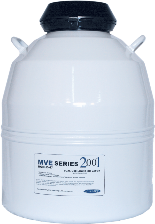 MVE Doble 47 Aluminum Cryogenic Dewar/Cryoshipper with QWick Technology