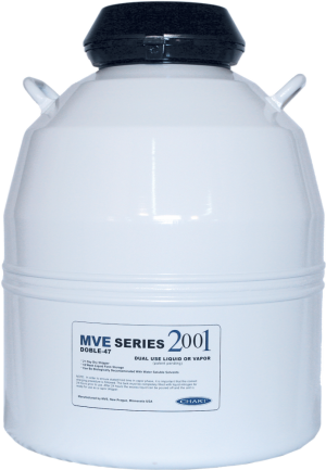 MVE Doble 47-10 Aluminum Cryogenic Dewar/Cryoshipper with QWick Technology