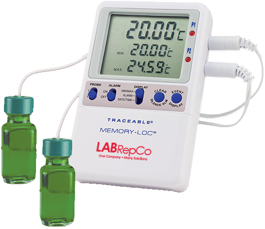 Bottle Memory-Loc™ with TRACEABLE 6441 Digital Data Logging Thermometer 2