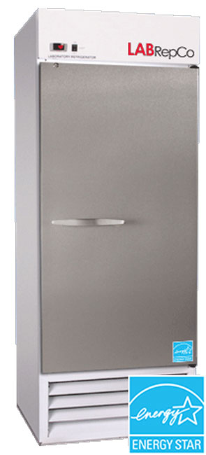 LabRepCo brand model LABL-27-SD Futura PLUS+ Series 27 Cu. Ft. Laboratory Refrigerator With Stainless Steel Door and energy star certification