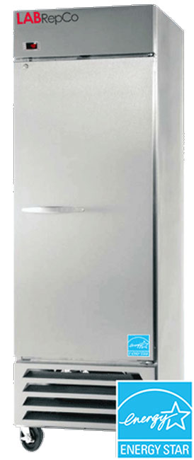 LabRepCo brand model LABL-27-SDSS Futura PLUS+ Series 27 Cu. Ft. Stainless Steel Laboratory Refrigerator with energy star certfication