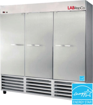 LabRepCo brand Futura PLUS+ Series 72 Cu. Ft. Stainless Steel Laboratory Refrigerator with energy star certification