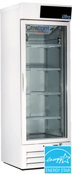 labrepco CliniCool© Ultra Series 23 Cu. Ft. Medical-Grade Refrigerator for Vaccines with a Hinged Glass Door and energy star certification