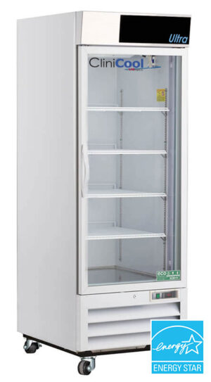 LabRepCo brand CliniCool© Ultra Series 26 Cu. Ft. Pharmacy/Vaccine Refrigerator with a Hinged Glass Door and energy star certified