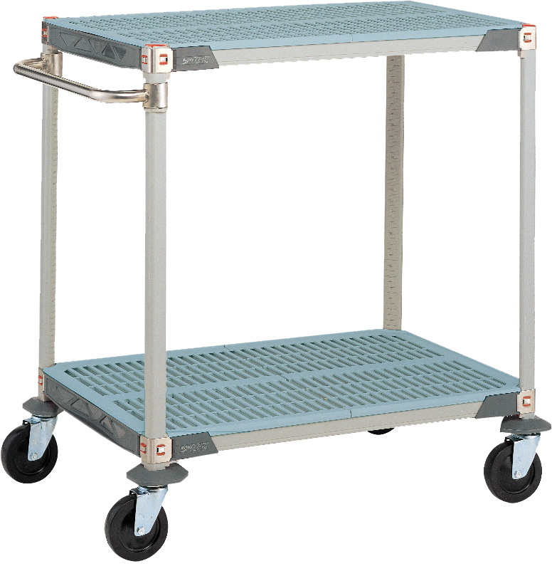 MetroMax Q® Polymer Utility Cart 24" x 36" 2 Shelves LabRepCo, LLC