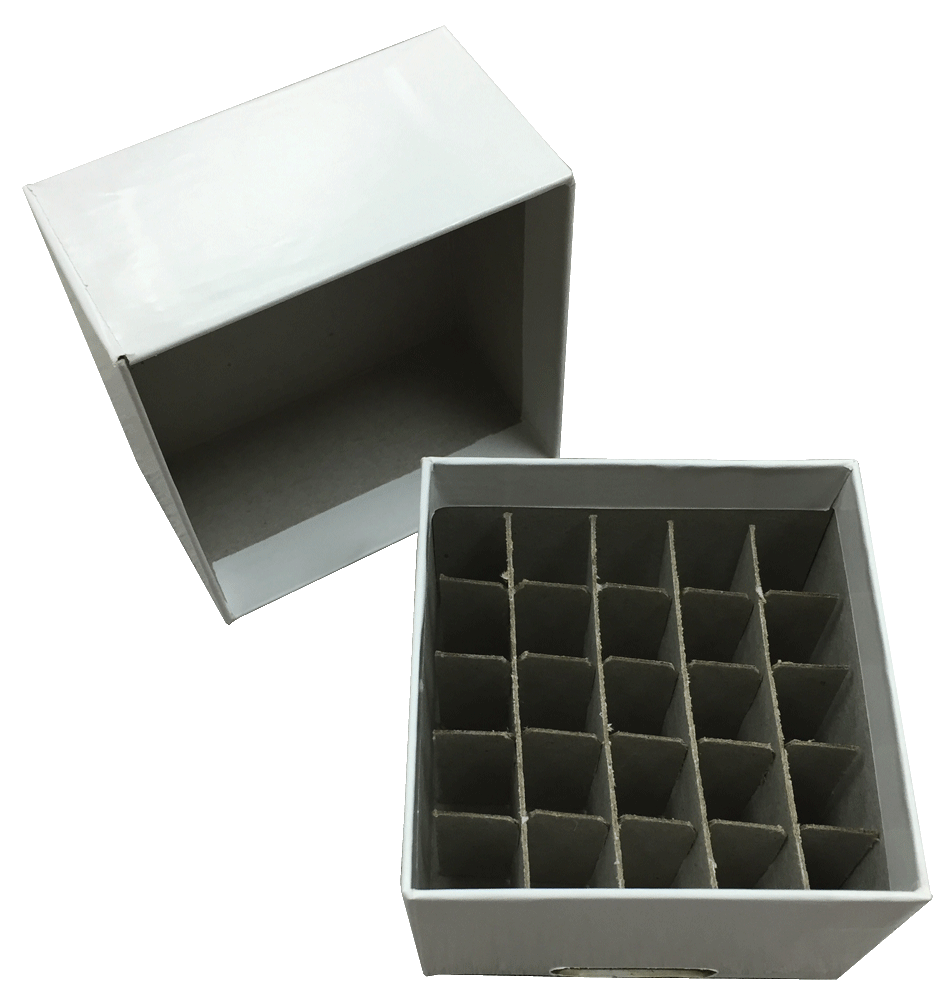 2" Mini Fiberboard Boxes With 25 Cell Dividers (Qty of 50)