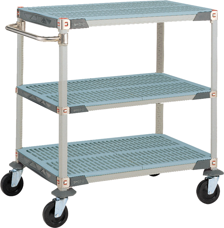 Metromax Q Polymer Utility Cart 18 X 30 3 Shelves Labrepco Llc Metromax Q Polymer Utility Cart 18 X 30 3 Shelves