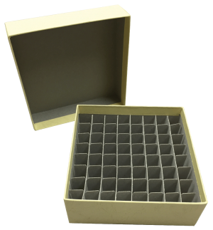 Standard Yellow 2 Fiberboard Boxes With 100 Cell Dividers (Qty of 50)