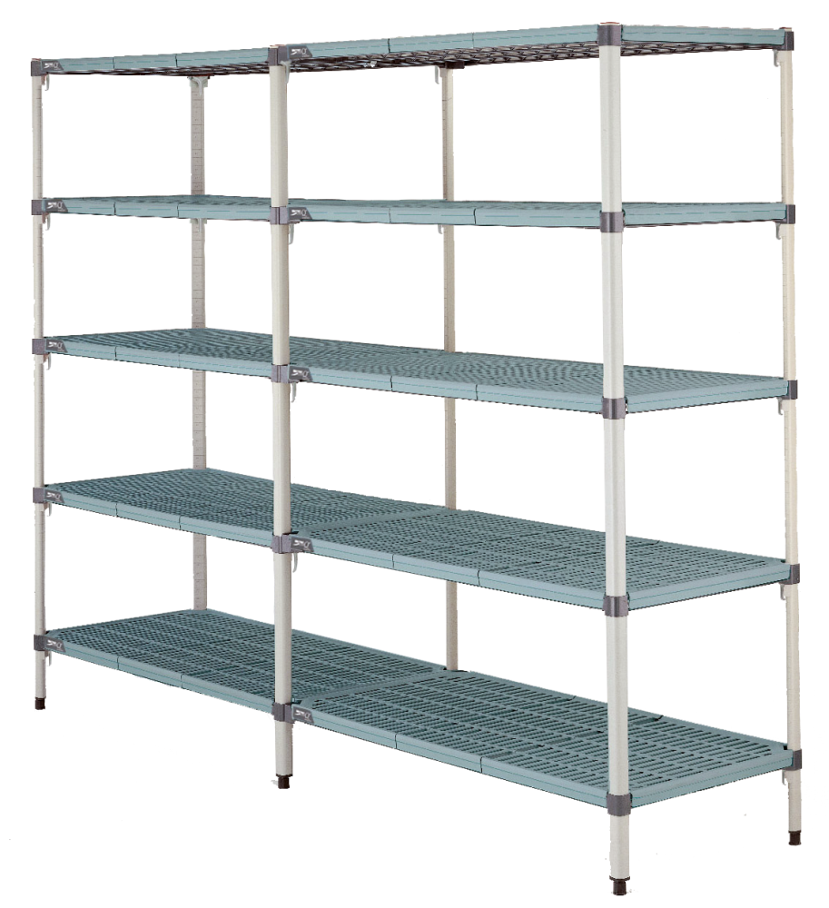MetroMax Q® Polymer Shelving Unit 36" (W) x 18" (D) 5 Shelves Add