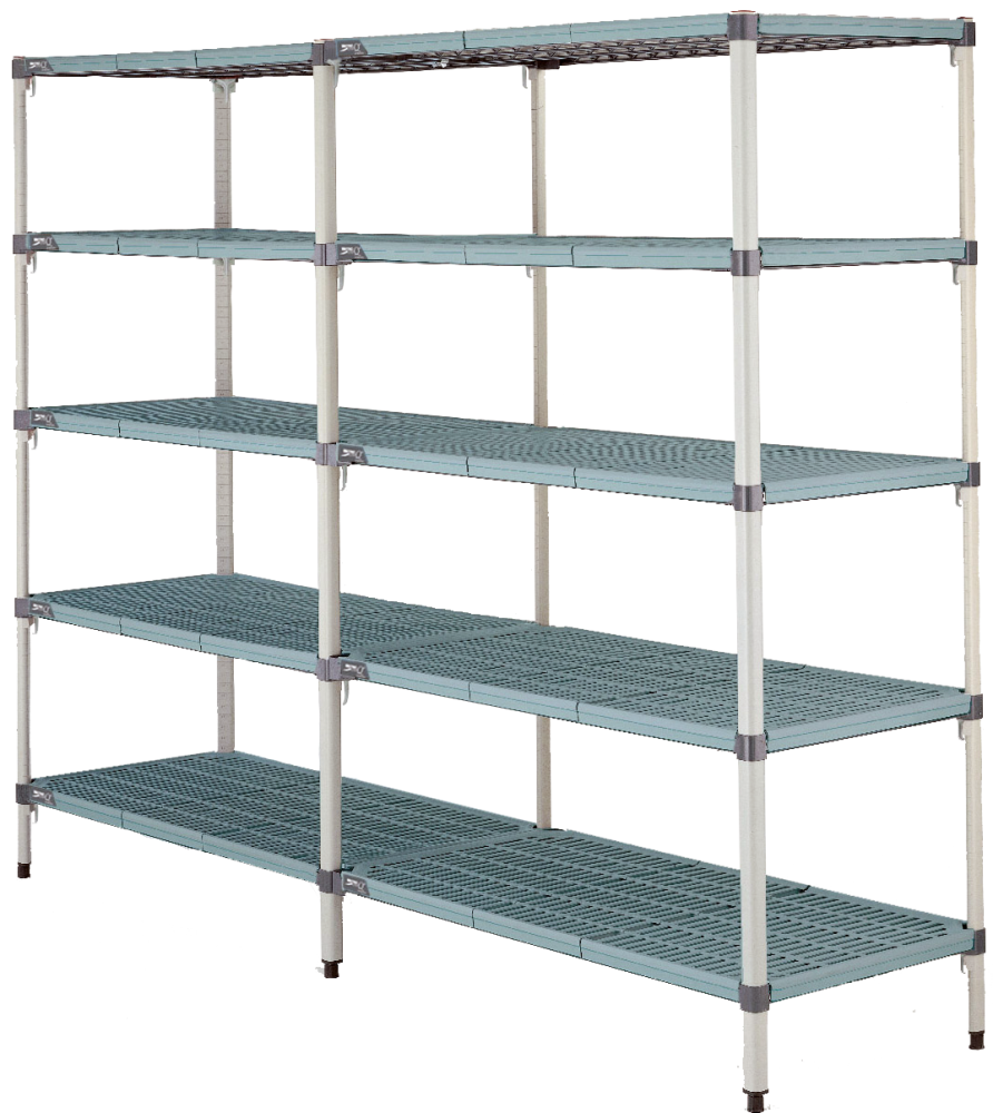 MetroMax Q® Polymer Shelving Unit 48" (W) x 21" (D) 5 Shelves Add