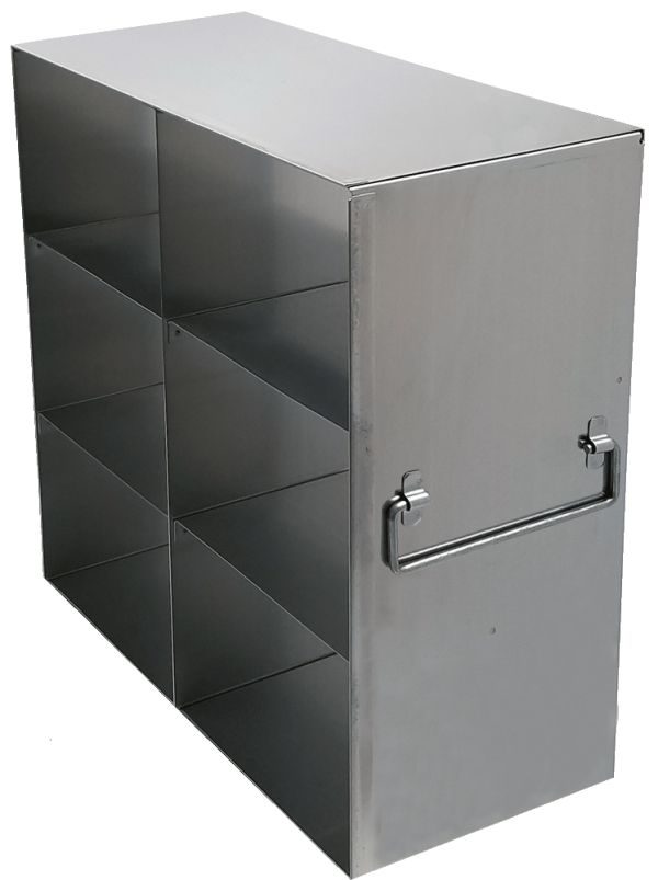 Upright Freezer Racks for Large 3.75" Boxes Rack Only 2 Boxes Deep x 3 Boxes High LabRepCo, LLC