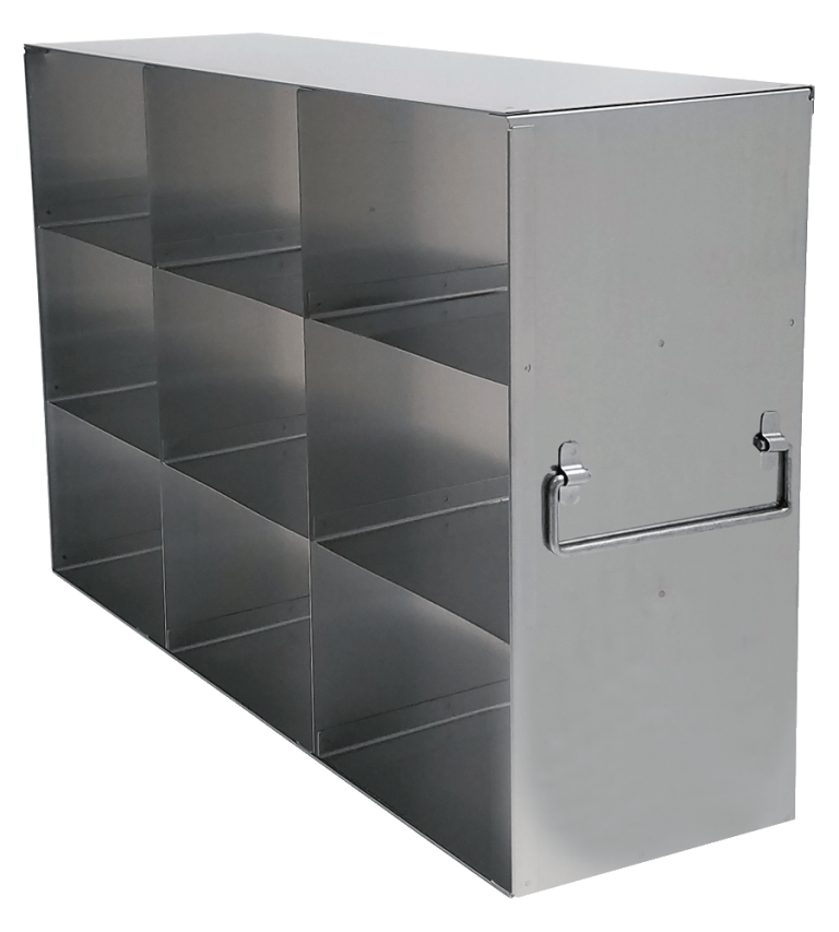 Upright Freezer Racks for Large 3.75" Boxes Rack Only 3 Boxes Deep x 3 Boxes High LabRepCo, LLC