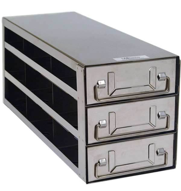 UFD332 Upright Freezer Drawer Racks for 2 inch Boxes 3 Deep x 3 High