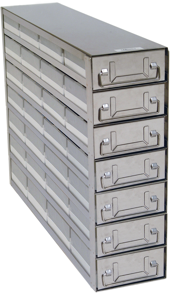 Upright Freezer Drawer Rack W 2 Polycarbonate Boxes 100 Cell
