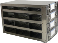 Upright Freezer Drawer Racks for 25-place slide boxes | 3 Deep x 4 High