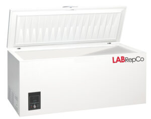 LabRepCo brand Futura PLUS+ Series 25 Cu. Ft. Laboratory Chest Freezer with a temperature of -25°C and Manual Defrost cycle