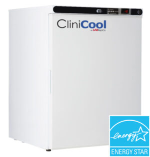 labrepco CliniCool© Silver Series PRIME 4 Cu. Ft. Undercounter Medical Freezer for Vaccine Storage -40C temperature with energy star logo