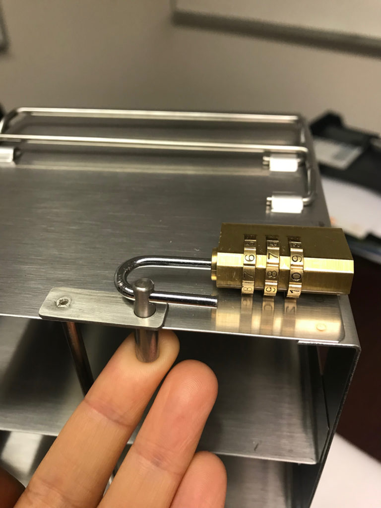 Security Lock Device for Chest Freezer Racks LabRepCo, LLC