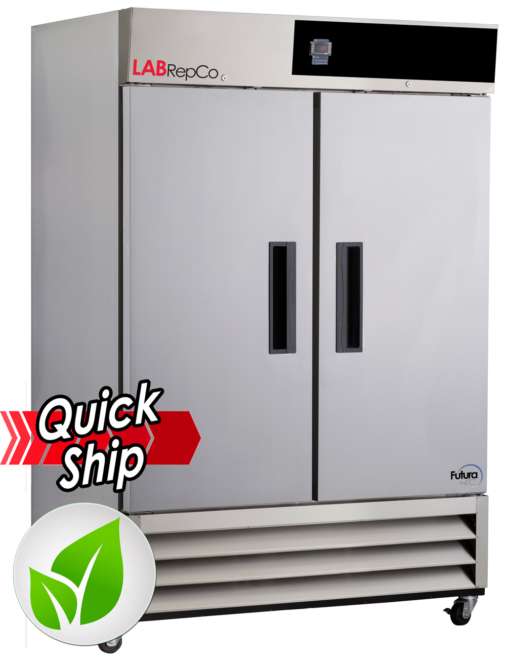 Futura Silver Series Prime 49 Cu Ft Solid Door Stainless Steel Refrigerator