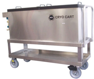 MVE Cryocart Liquid Nitrogen Transport with Temperature Monitor