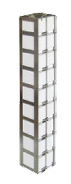 Mini Vertical Racks with 2" Mini Fiberboard Boxes and Dividers - 9 Boxes High