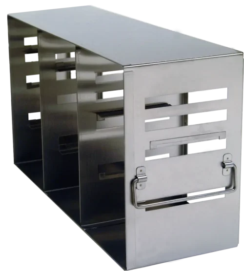 Modifiable Upright Freezer Rack for Standard 2″ 3″ Boxes- Rack Only (3 Boxes Deep x 4 Boxes High)