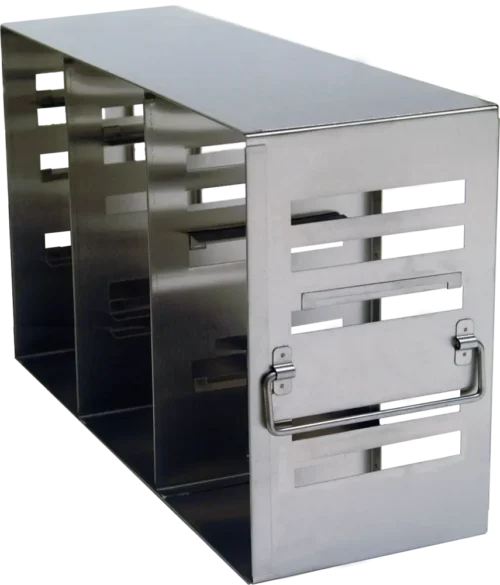 Modifiable Upright Freezer Rack for Standard 2″ 3″ Boxes- Rack Only (3 Boxes Deep x 5 Boxes High)