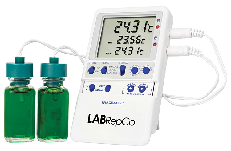 Traceable Refrigerator/Freezer Digital Thermometer with Bottle