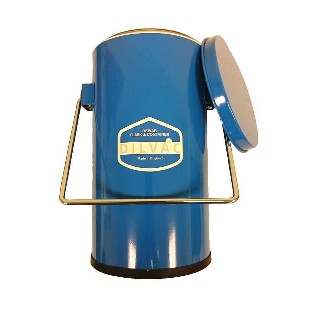 1 Liter Dewar Flask Scilogex Dilvac Blue Metal Cased Dewar Flask