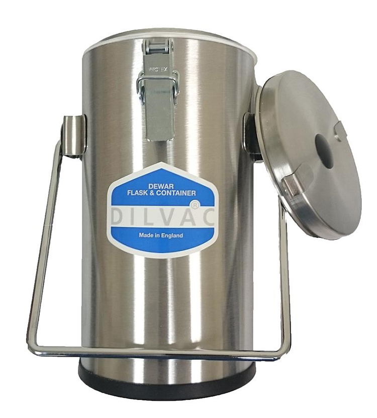 1 Liter Dewar Flask Scilogex Dilvac Stainless Steel Cased Dewar Flask