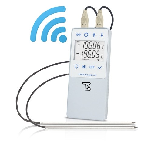TraceableLIVE® Liquid Nitrogen Datalogging Traceable Thermometer with 2 Probes