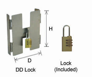 upright freezer with a lock