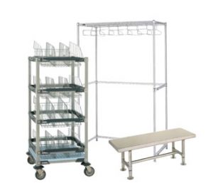 Gowning Racks, Benches and Storage