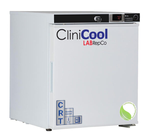CliniCool Silver Series PRIME 1 Cu. Ft. Free Standing Undercounter Solid Door Controlled Room Temperature Cabinet
