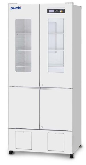 phcbi brand 16 Cu Ft Combo Medical-Grade Refrigerator Freezer with glass doors
