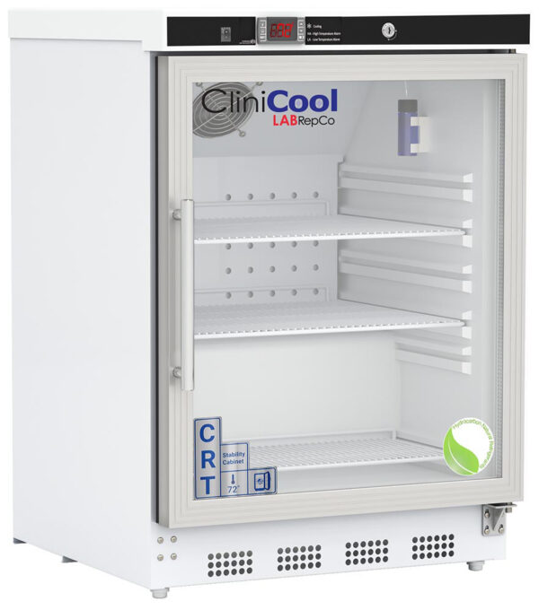 CliniCool Silver Series PRIME 4.6 Cu. Ft. Built-In Glass Door Undercounter Controlled Room Temperature Cabinet
