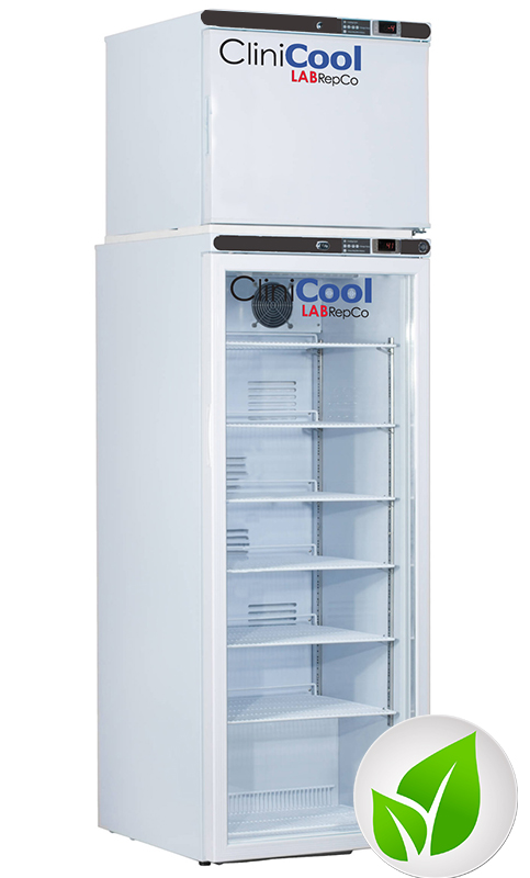 CliniCool© Silver Series 12 Cu. Ft. Medical-Grade Combo Refrigerator & Freezer Glass Door Controlled Auto Defrost