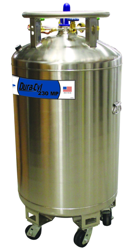 DuraCyl 230Liter Liquid Nitrogen (LN2) Supply Tank with Round Caster