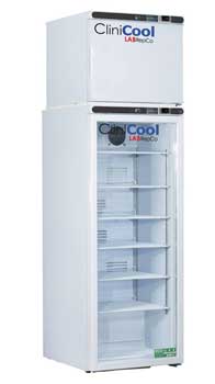 labrepco clinicool LHP-12-RFCG-CA-PH stacked refrigerator/freezer
