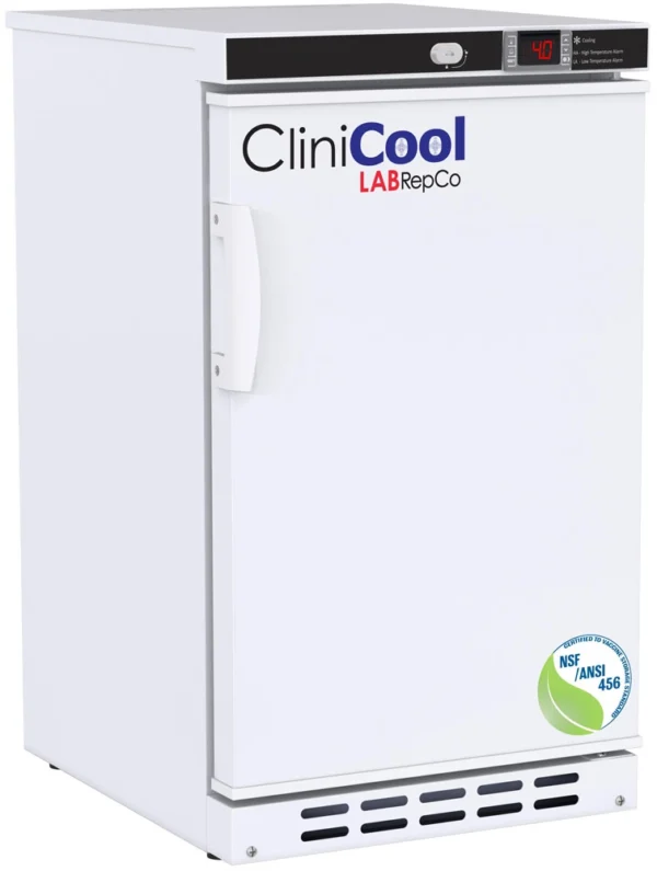CliniCool© Silver Series PRIME 2.5 Cu. Ft. NSF Certified Undercounter Pharmacy Vaccine Refrigerator Built-In Solid Door