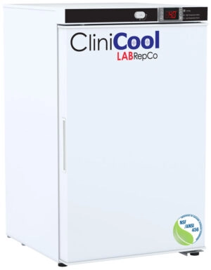 Medical Refrigerators CliniCool Silver Series PRIME 2.5 Cu. Ft. NSF Certified Undercounter Pharmacy Vaccine Refrigerator Freestanding Solid Door
