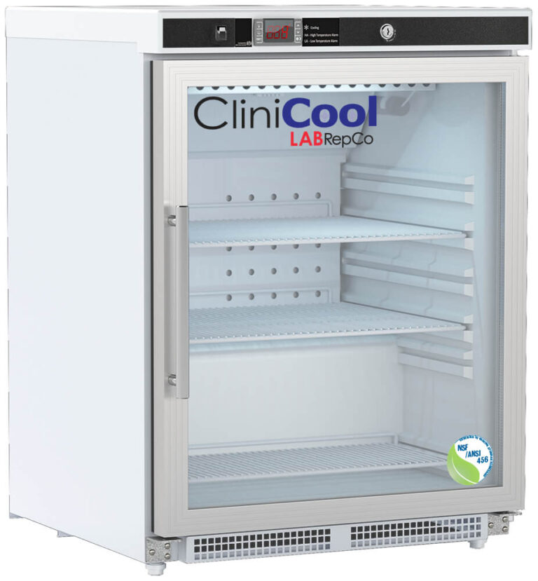 2.5 Cu Ft Glass Door Undercounter NSF Certified Vaccine Refrigerator